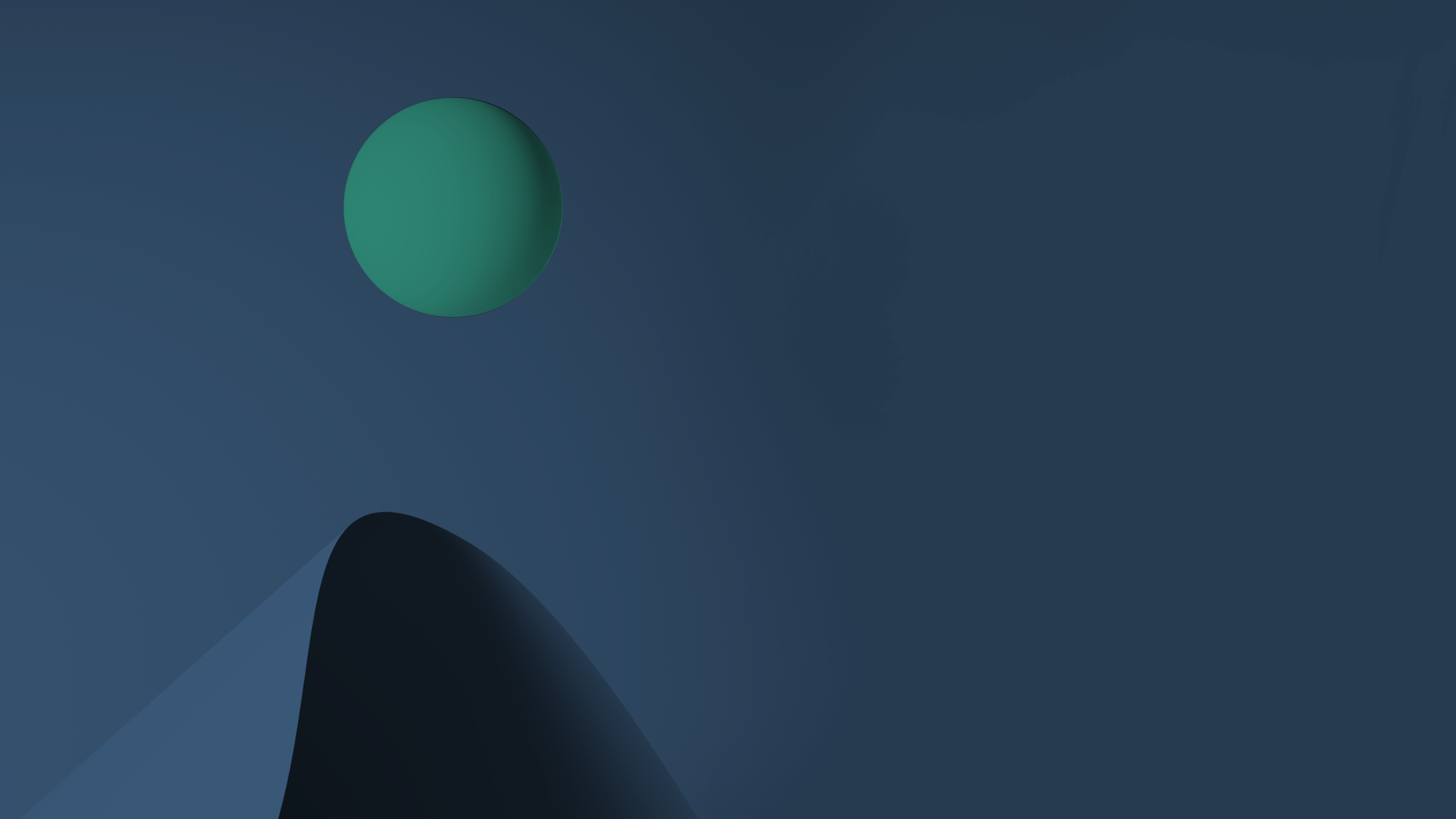 abstract image with green ball