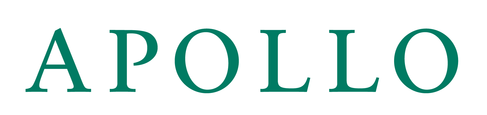 Apollo Global Management wordmark logo shown in green identifying the alternative asset management firm referenced in a joint announcement with Schroders regarding a strategic partnership to develop investment solutions for institutional and wealth management clients.